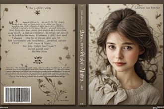 create a memoir book cover design, photographic book cover