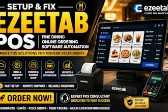 setup restaurant ezeetab pos fix fine dining online ordering software automation