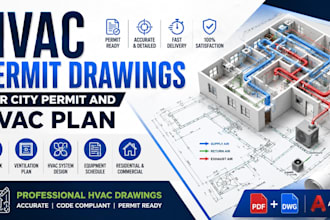 create hvac permit drawings for city permit and hvac plan