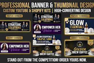 design youtube banner thumbnail channel art anime pixel art and shopify banner