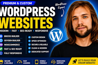 build a bricks builder wordpress website with oxygen and woocommerce