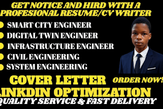 write digital twin engineer resume for smart cities