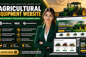 design an agricultural equipment website, farm machinery
