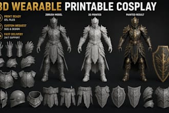 create wearable 3d cosplay armor props 3d helmet 3d mask model for 3d printing