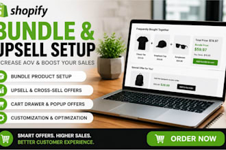 increase shopify aov with upsells, cross sells and product bundles