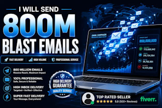 send 950 million bulk email blast, blast email and email marketing campaign