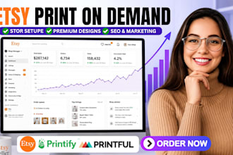 etsy print on demand store setup printify printful pod business shop automation