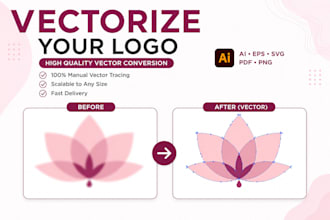 redraw, vectorize logo, convert image to vector