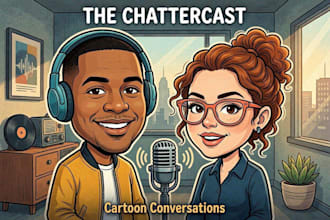 create a custom hobby caricature with a hand drawn portrait