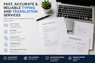 fast typing, copy typing, and translate documents accurately