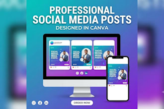 media posts using canva