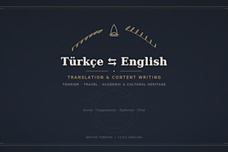 translate turkish to english for tourism travel and academic content