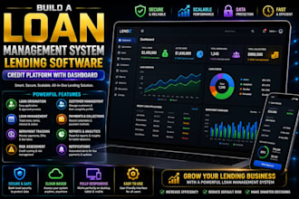 build a loan management system lending software credit platform with dashboard