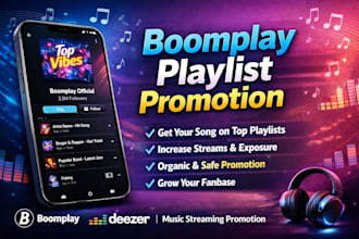 organic boomplay music promotion boomplay playlist pitch deezer