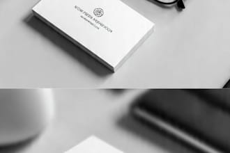 design modern business card and letterhead