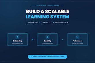 build a learning and development system, onboarding and capability framework