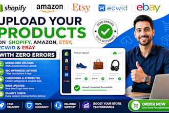 upload optimize your products on shopify amazon etsy ecwid ebay with zero errors