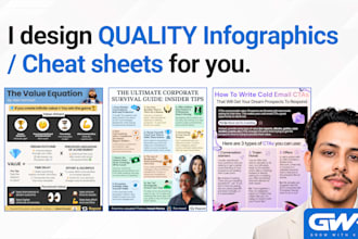 design quality infographics cheat sheets for linkdin