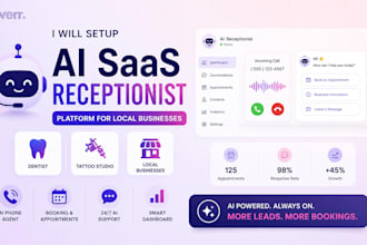 setup ai saas receptionist platform for local businesses, dentist, tattoo studio