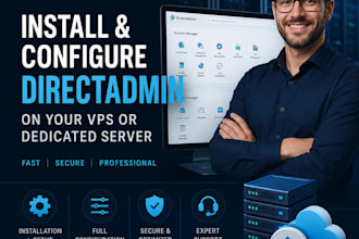 install and configure  direct admin on your vps or dedicated server