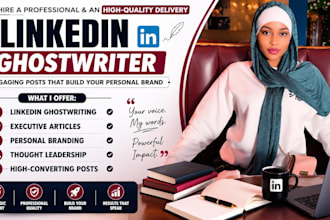 ghostwrite high converting linkedin posts executive articles, personal branding