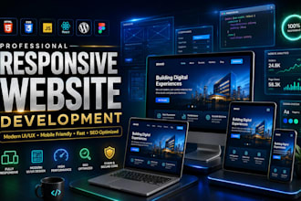 design and develop a responsive website with modern UI UX design