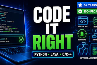 build or fix projects in python, java, c and c plus