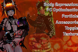 create halloween vrchat avatar, horror vrc character, and cosplay avatar