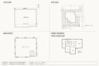 usa site plan, renovation plan, land survey drawings for washington and arizona