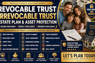 draft revocable trust, irrevocable trust, estate plan and asset protection