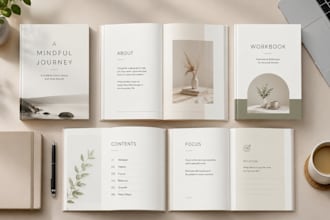 design minimalist ebook, PDF lead magnet, workbook and canva ebook