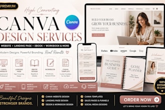 do canva website design canva ebook workbook and landing page design
