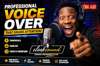 do voice over for commercials, ads, radio, events
