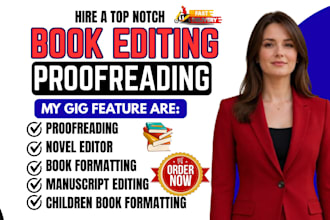 proofread sci fi novel book format children book fantasy romance novel