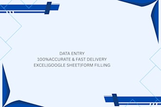 do data entry excel typing and form filling fast