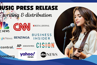 do music press release, distribute press release and promote music press release