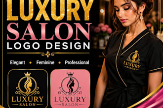 design a luxury beauty salon logo for your brand