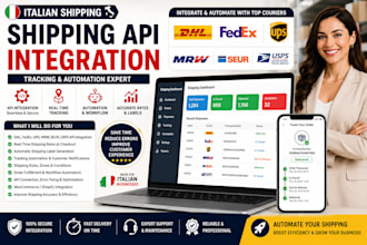do italian dhl fedex ups mrw seur shipping API integration tracking automation