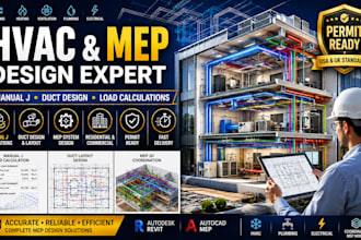 design hvac, mep systems, manual j load calculation, duct and electrical design