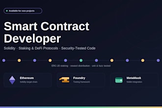 be your solidity smart contract developer