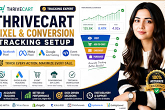 setup thrivecart facebook pixel, meta pixel, google ads tracking, event tracking