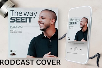 design podcast cover, episode thumbnail and youtube thumbnail