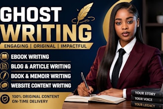be your ebook ghostwriter, ghost book writer, ebook writer