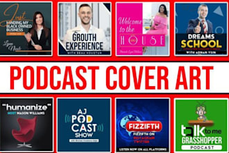 design a unique podcast cover, podcast artwork, podcast logo, itunes podcast