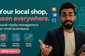 be your social media manager for small businesses and local shops