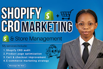 do shopify cro audit to fix low sales, ecommerce marketing and store management