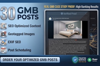 create SEO optimized gmb posts with geotagged images and exif data