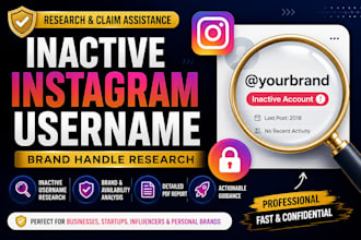 research inactive instagram username and brand handle claim assistance
