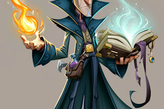 draw 2d game character illustration