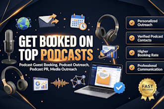 book you on podcasts through personalized outreach and podcast guest booking